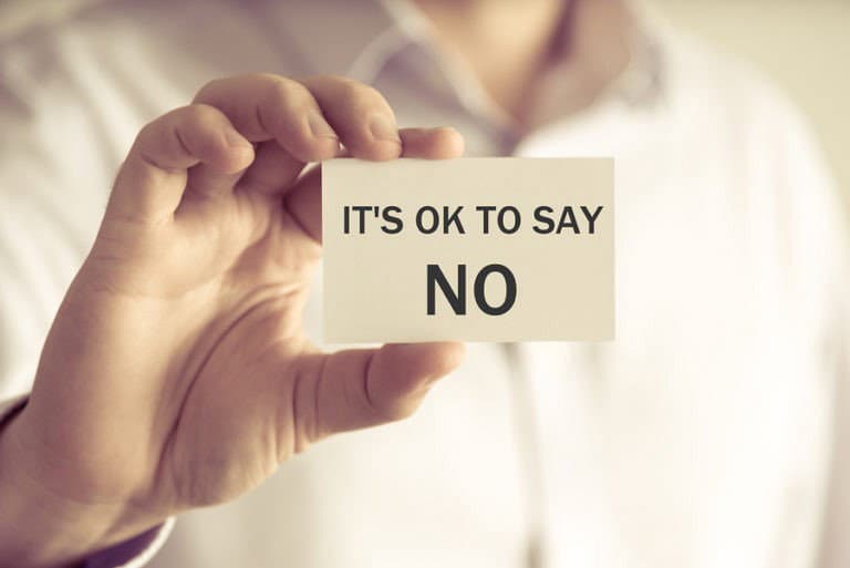 Few know how to say no when no is the only answer.