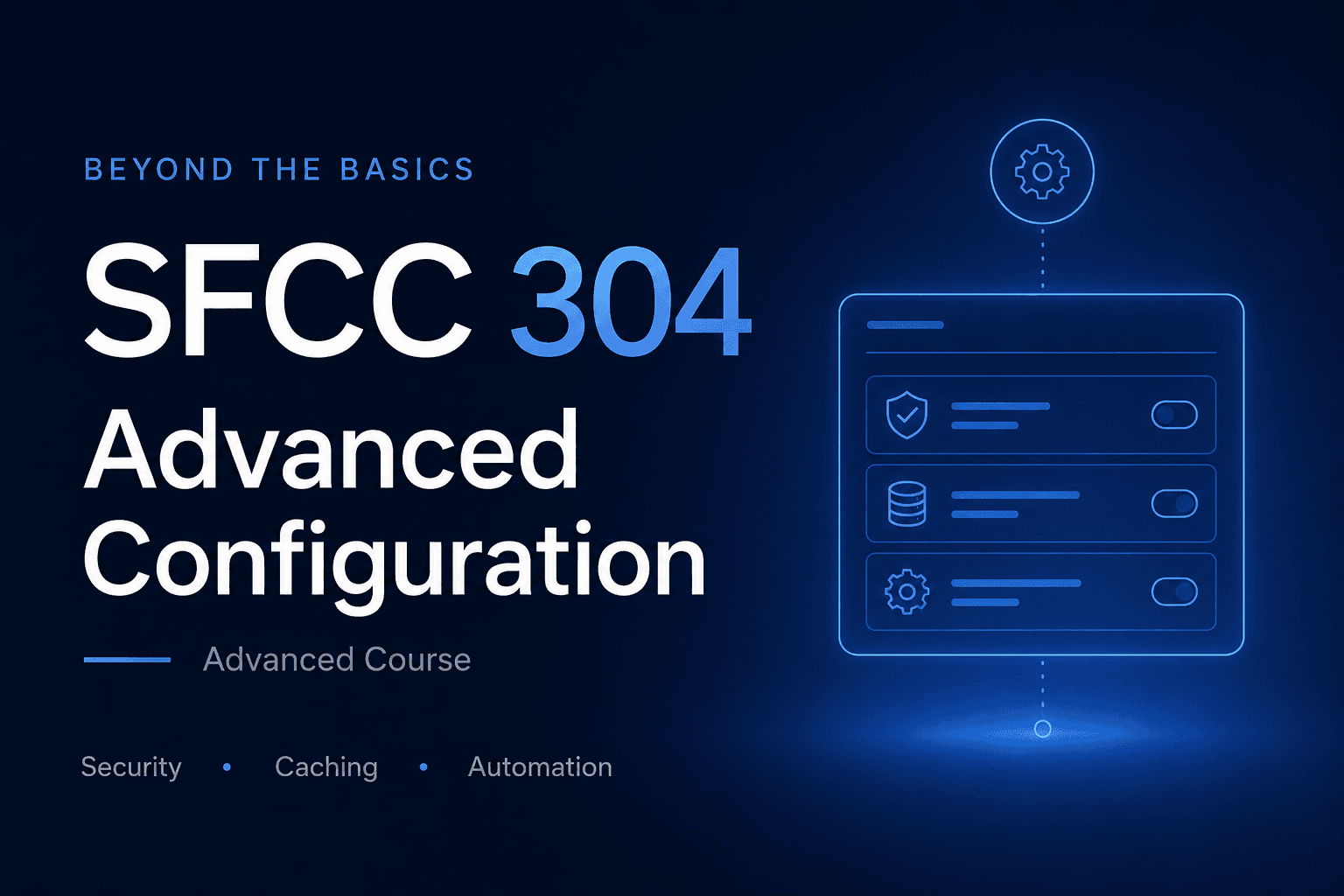 304 - Beyond the Basics: Advanced SFCC Configuration